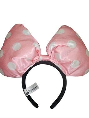 Disney Parks Pink Polka Dot Minnie Ears Headband